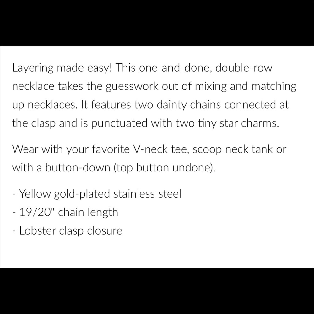 🎈SOLD🎈New in the bag⭐️⭐️Star double necklace⭐️ - Picture 8 of 8